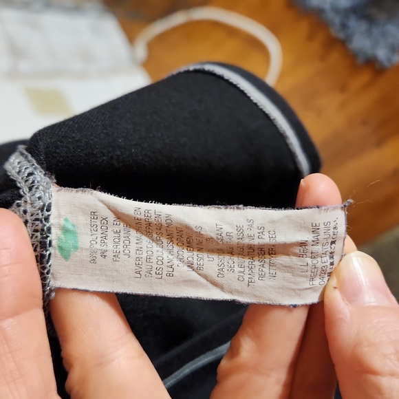 LL Bean women's base layer shirt, black, size S - Picture 3 of 3